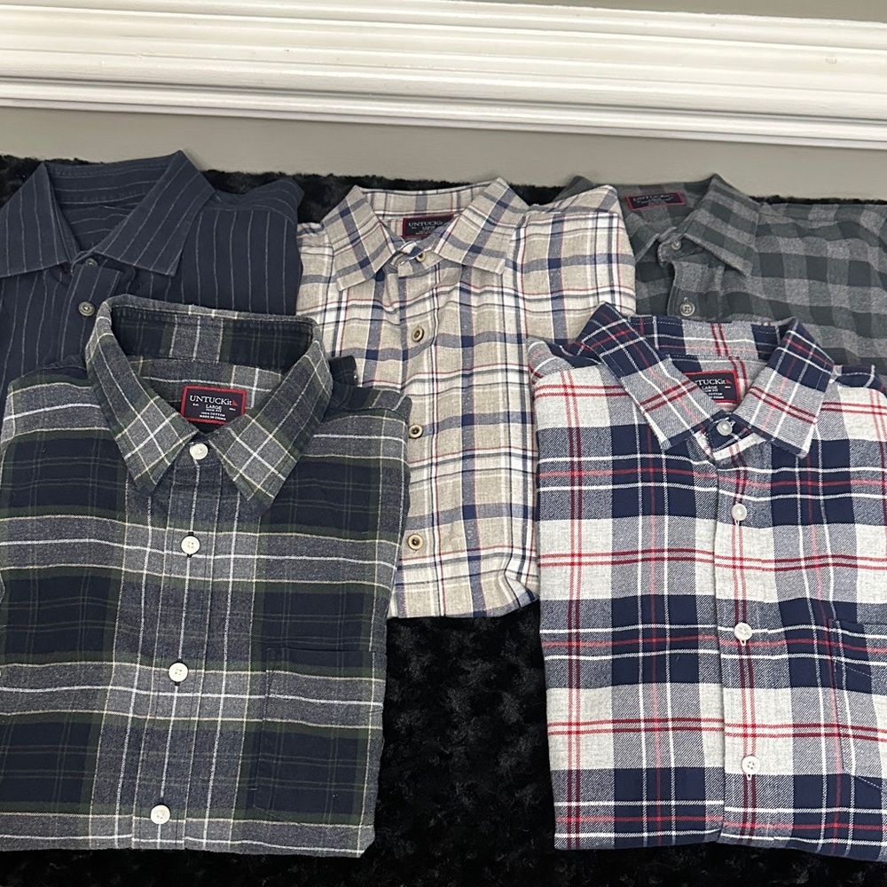 5 pc bundle UNTUCKit shirts Sz L slim fit